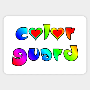 Colorful Color Guard Hearts Sticker